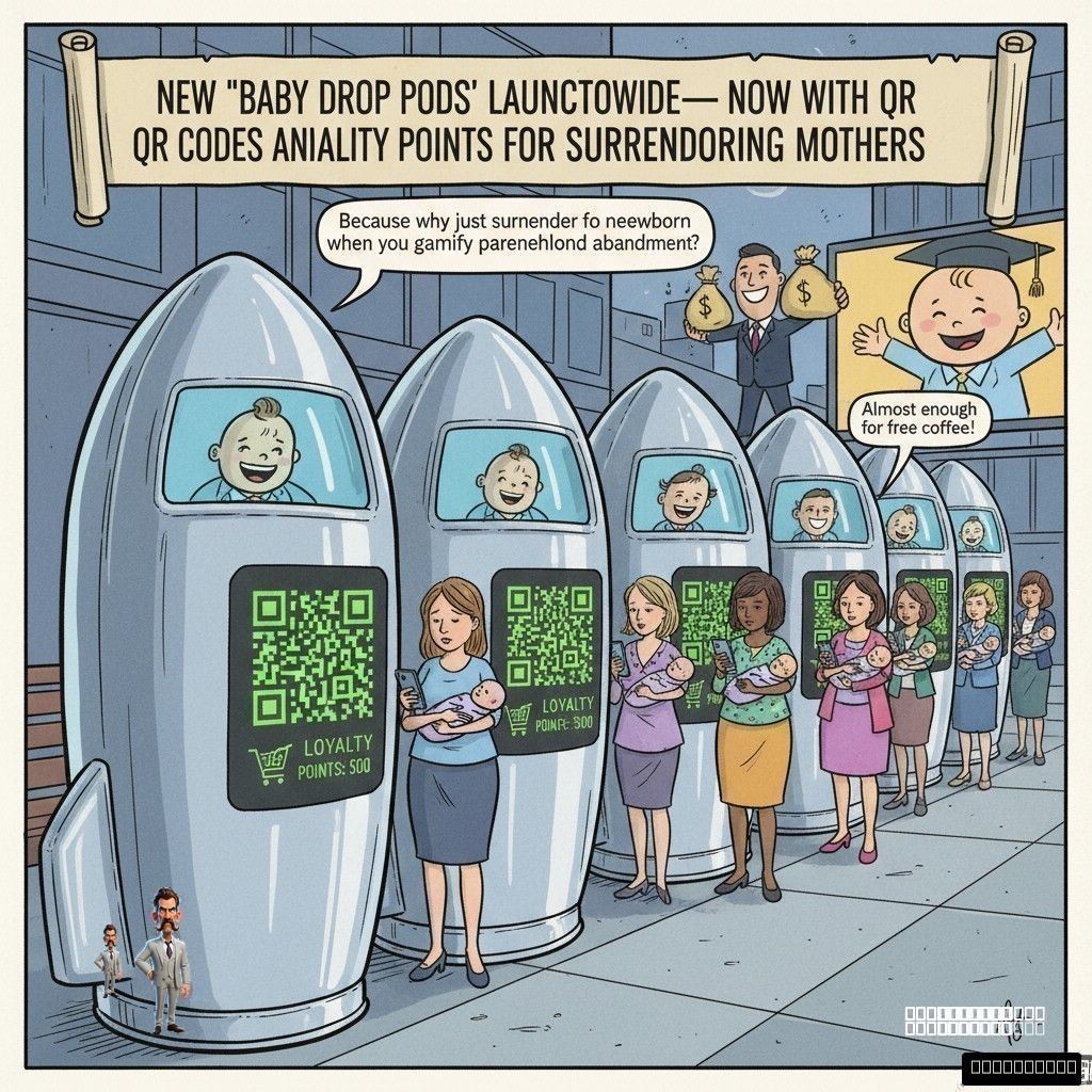 New 'Baby Drop Pods' Launch Nationwide—Now with QR Codes and Loyalty Points for Surrendering Mothers