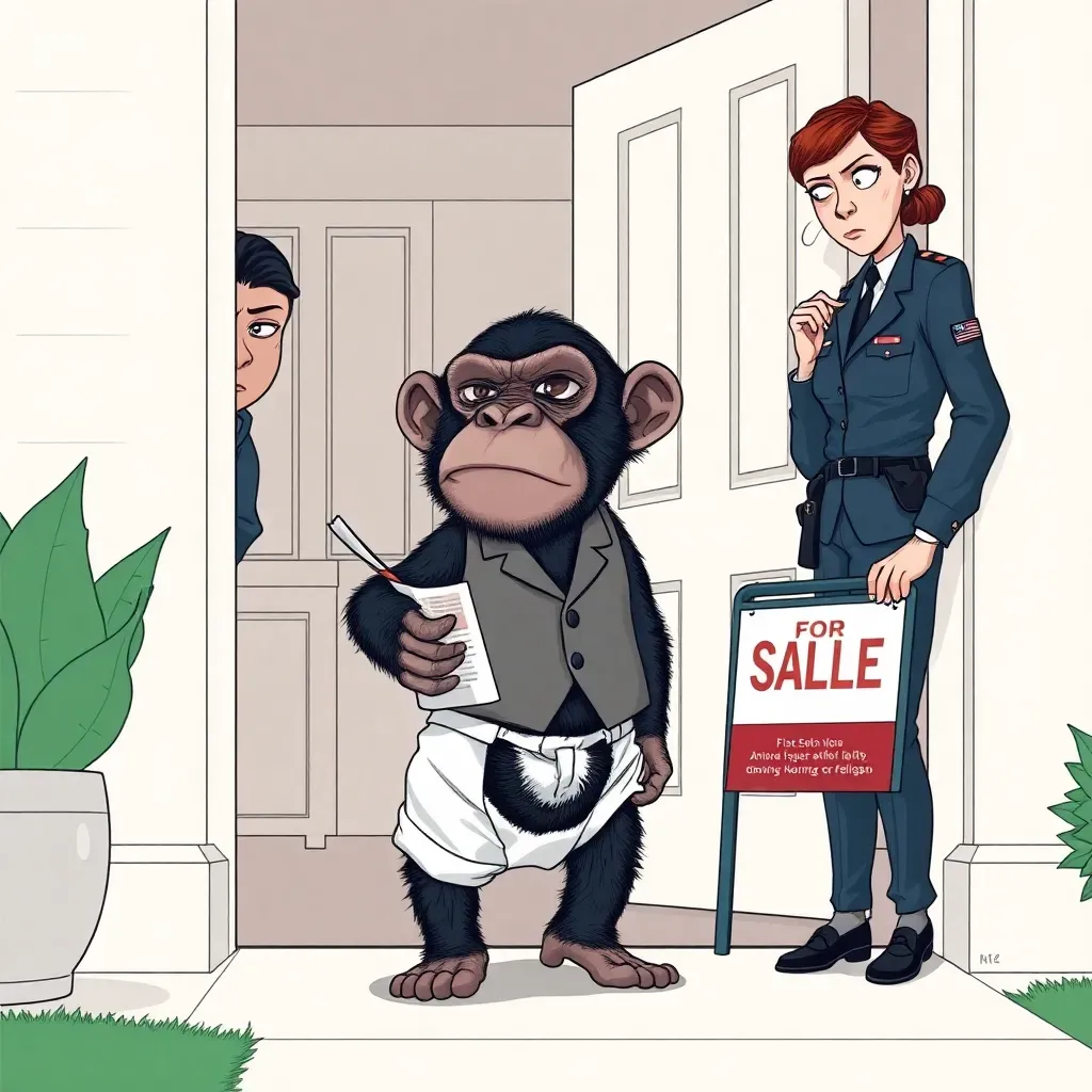 Diapered Primate Attempts Unauthorized Open House Tour in Michigan