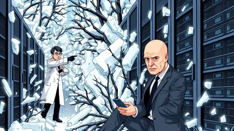 Social Media Strain Under Load of Frozen Twigs