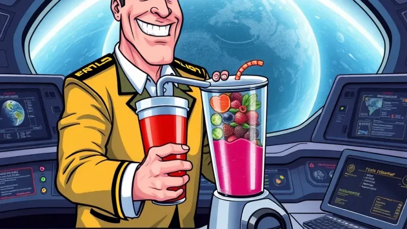 90s Sci-Fi Captain Chose Smoothie Bar Over Planet Safety