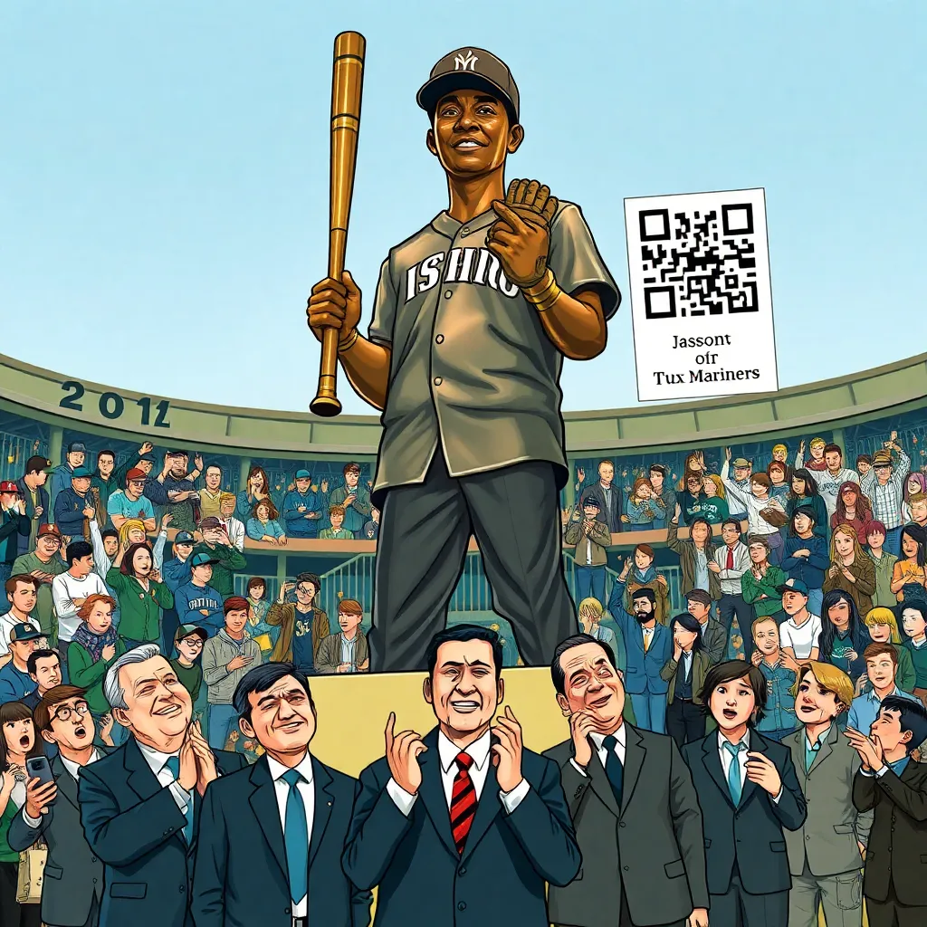 Ichiro Statue Launch Marred by Unexpected QR Code Functionality
