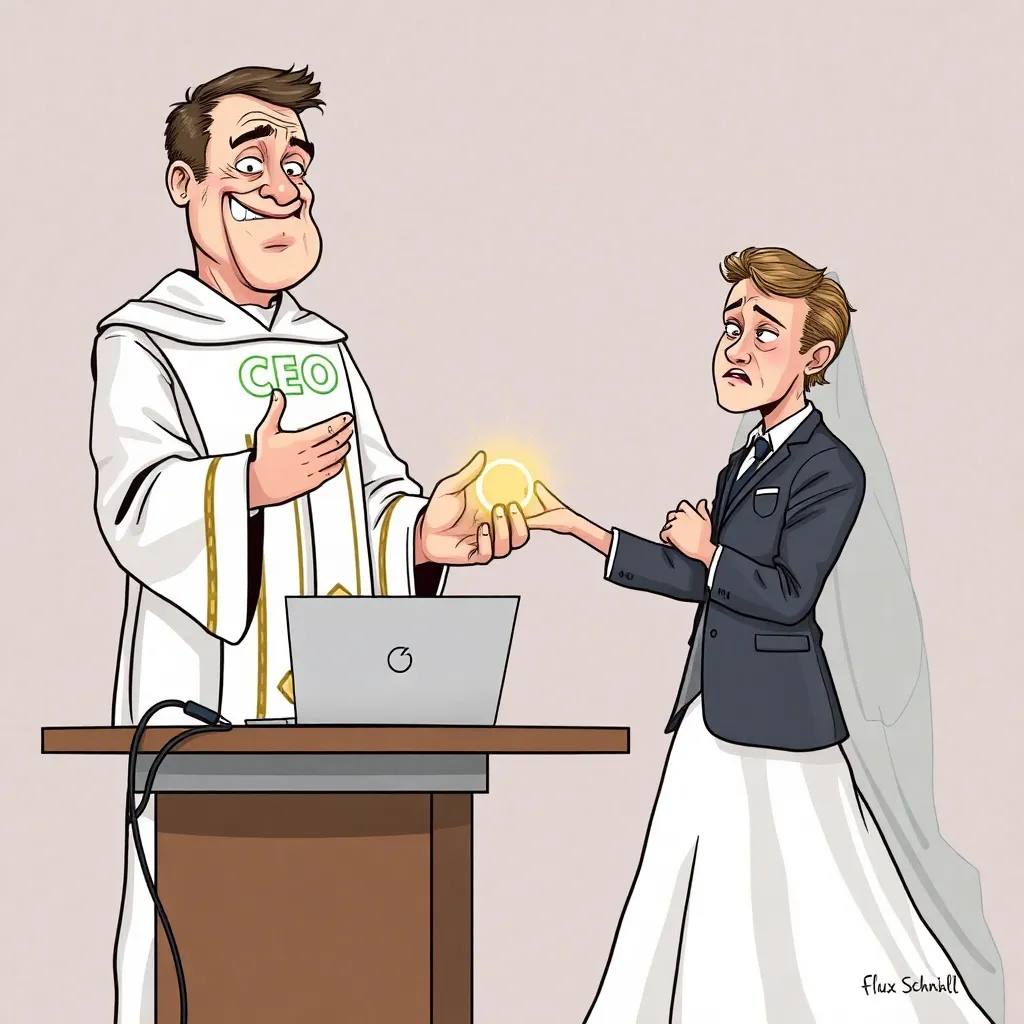 Startup Founder: Wedding Day Slack Response Shows "Peak Engagement."