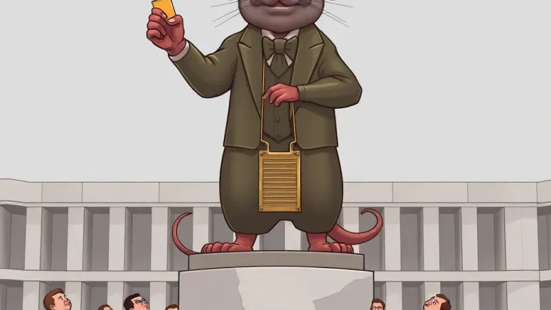 Rat Statue Erected for Superior Leadership