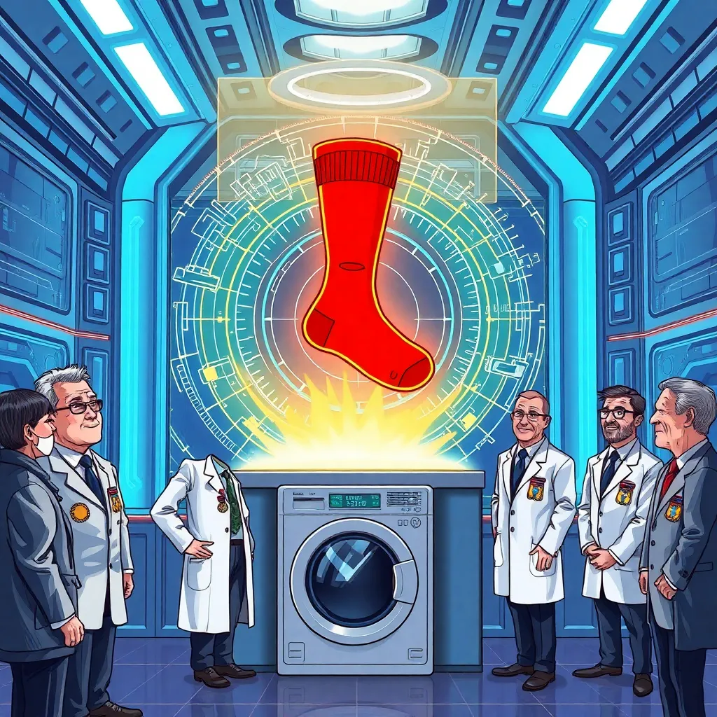 Billions Invested in Quantum Lab to Determine Why Socks Disappear in Dryer