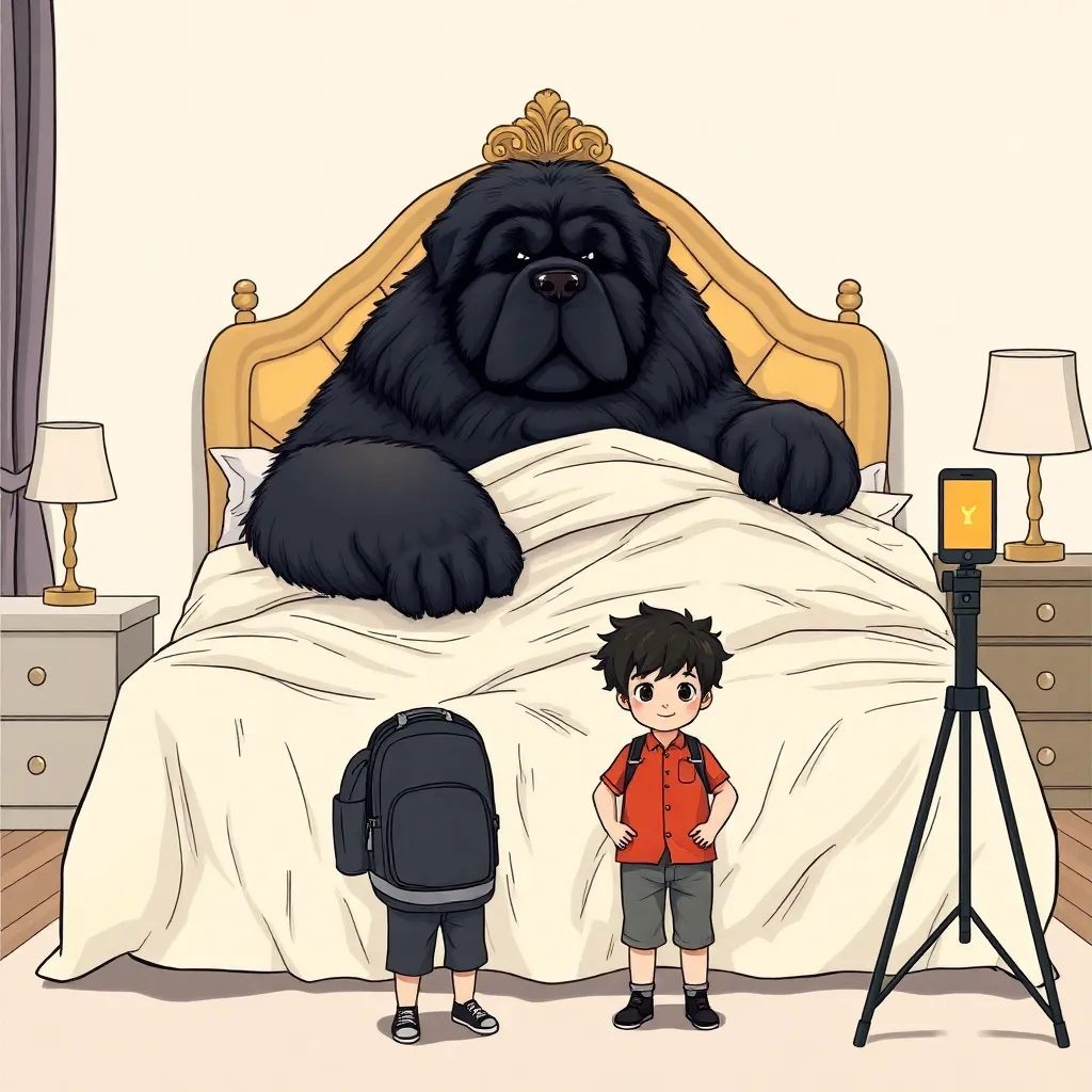 Dog's 'Loyal Wait' for Child Revealed as Strategic Bed-Claiming Maneuver