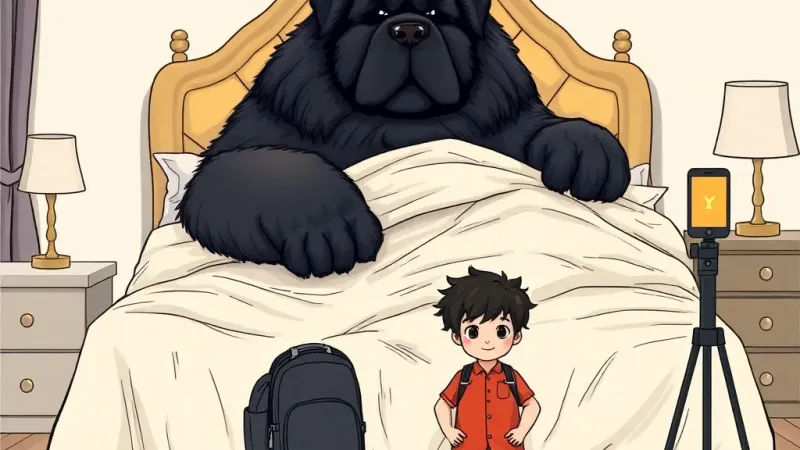 Dog's 'Loyal Wait' for Child Revealed as Strategic Bed-Claiming Maneuver