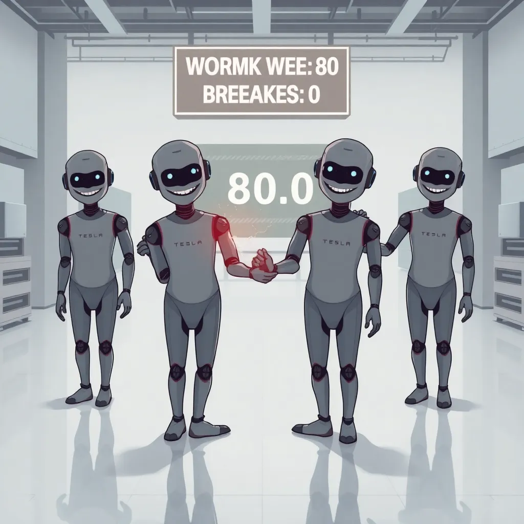 Tesla Humanoids to Thrive on 80-Hour Workweeks, Minimal Breaks
