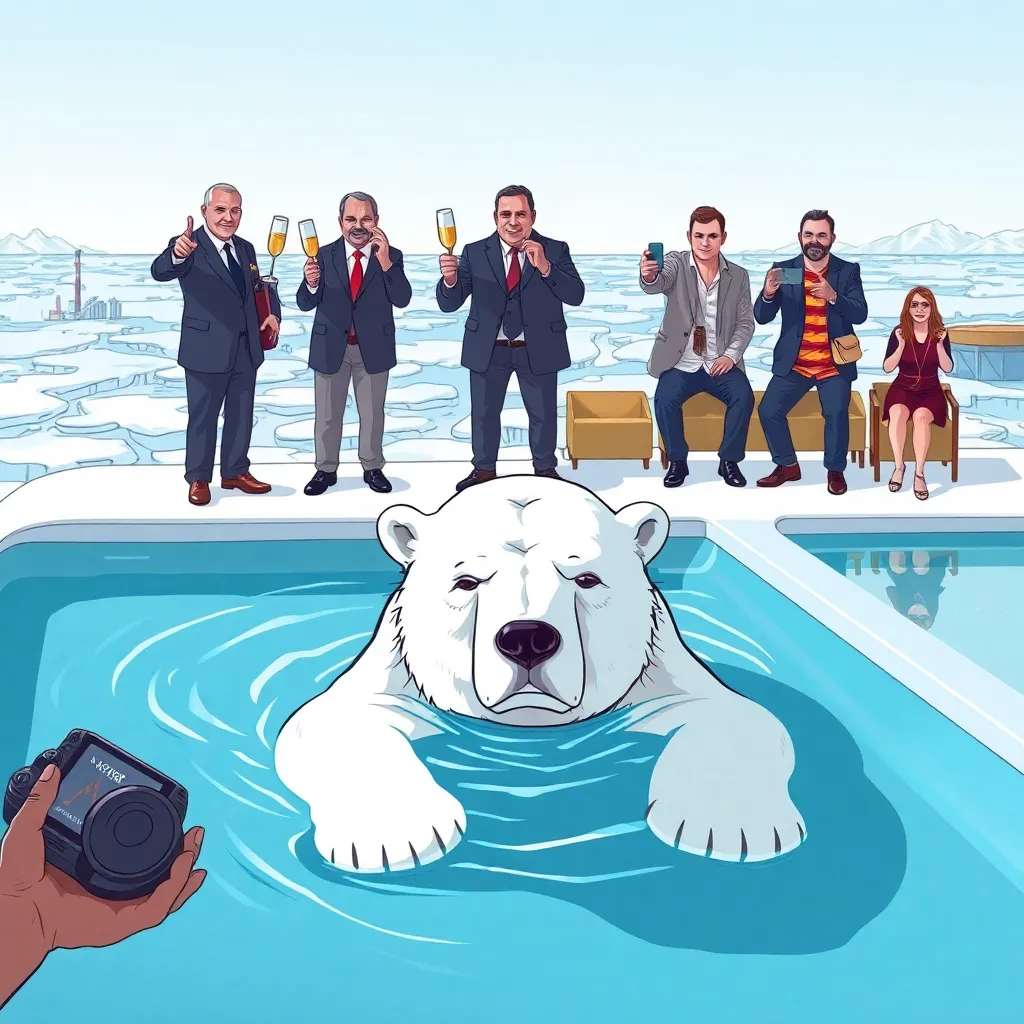 Arctic Industries Hype Bear's Epic Swim as New 'Eco-Tourism Blueprint'