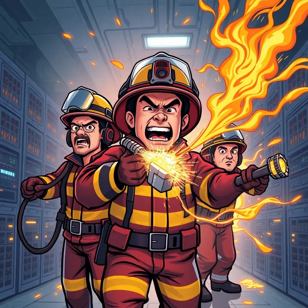 Firefighters Train for Server Farm Thermal Runaways, 5g Network Flare-Ups