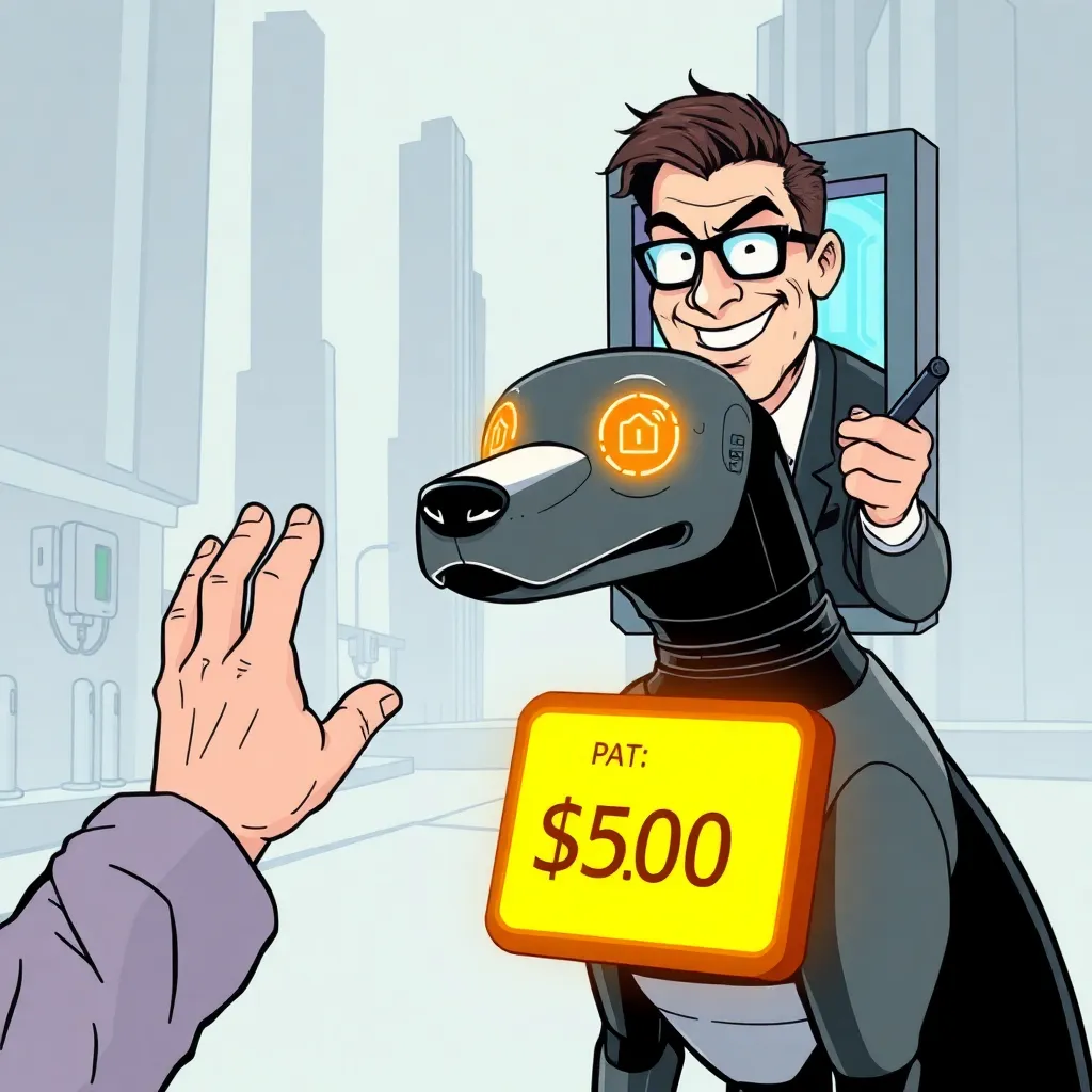 new AI guide dog demands monthly subscription, charges per pat