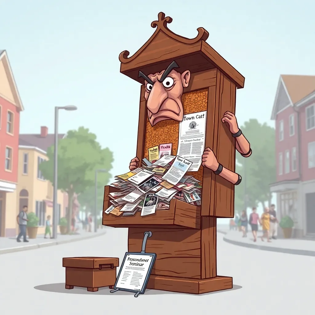 An Open Letter to the Singular, Unattended Community Bulletin Board in the Town Square