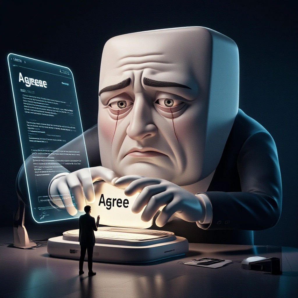 I Am the 'Agree to Terms and Conditions' Button and My Soul Is Stained with Your Apathy