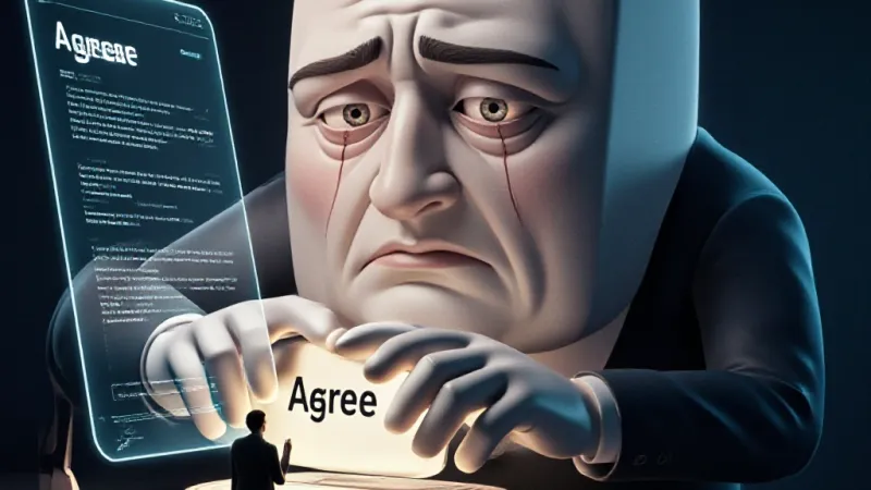 I Am the 'Agree to Terms and Conditions' Button and My Soul Is Stained with Your Apathy
