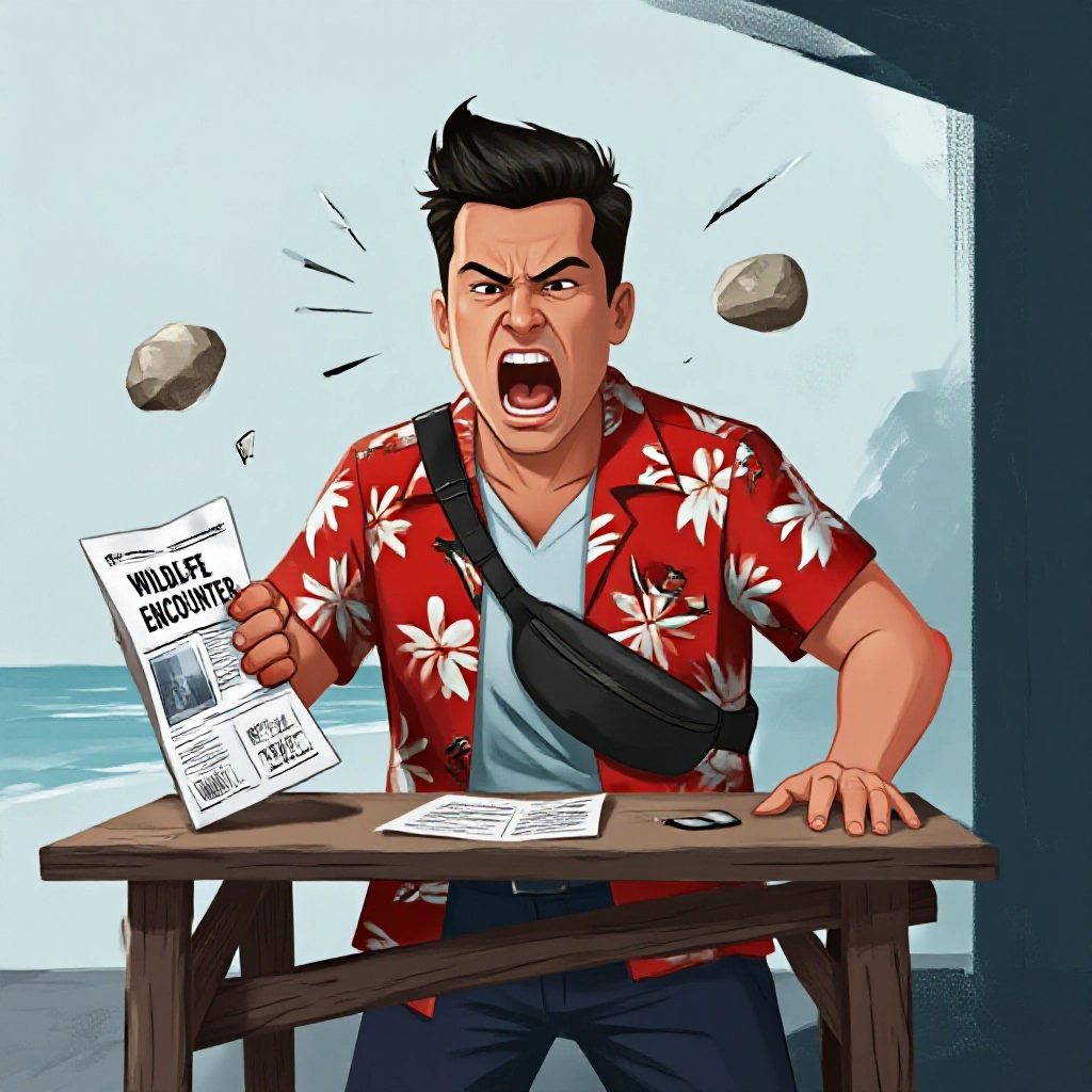 Tourist Hurls Rock at Monk Seal, Demands Refund for 'Uncooperative Wildlife'