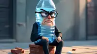 Discarded Bottle Judges Your Pitiful Race Performance