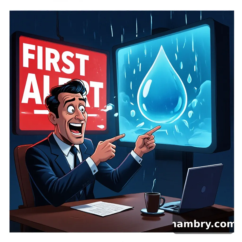 Local Broadcast Station Declares "First Alert Weather Day" for a Single Drop of Rain
