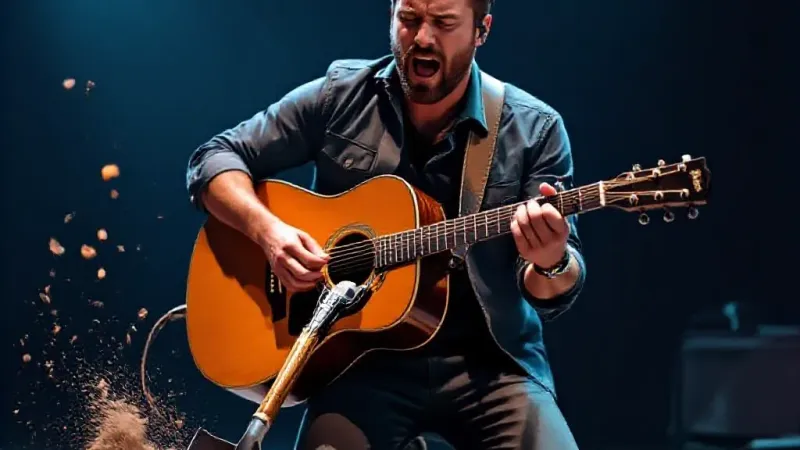 Nashville Resident Performs with Acoustic Guitar