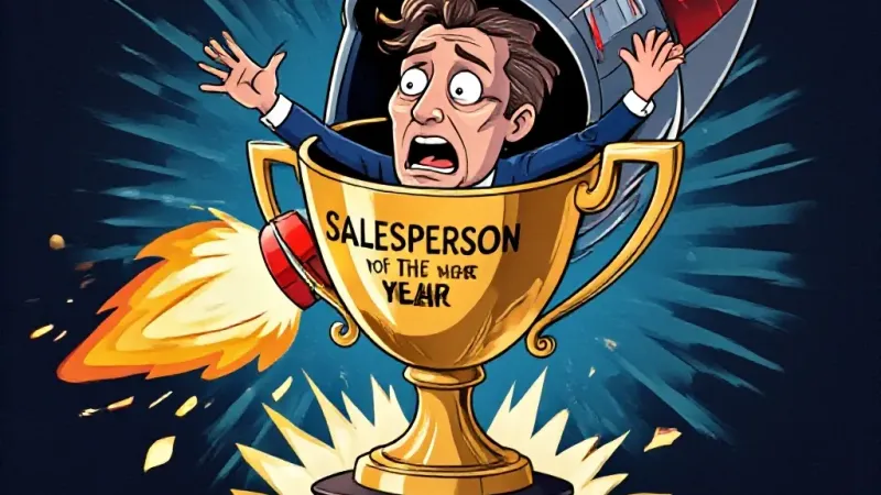 Corporate 'Salesperson of the Year' Achievement Unlocked, Immediately Triggered Escape Pod