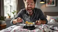 Authentic Cooking: Homeowner Cooks in Child's Bedroom
